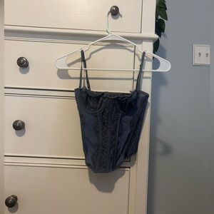 Elegant Lace Corset in blue